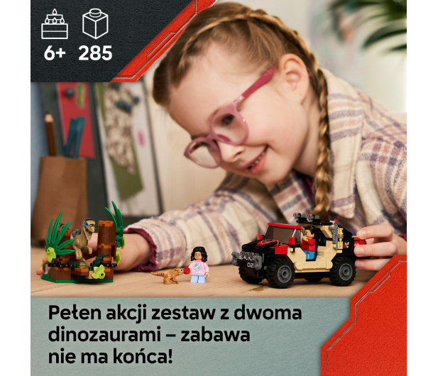 LEGO Jurassic World 76972 Ucieczka terenówką przed raptorem - 1331734 - zdjęcie 4